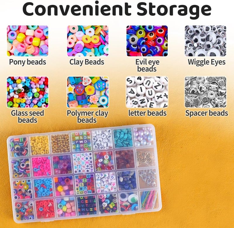 Eppingwin 28 Grids Bead Organizer, Craft Organizers and Storage, Acrylic Organizers, Plastic Bead Organizer Box for Crafts Organizing Storing - Image 5